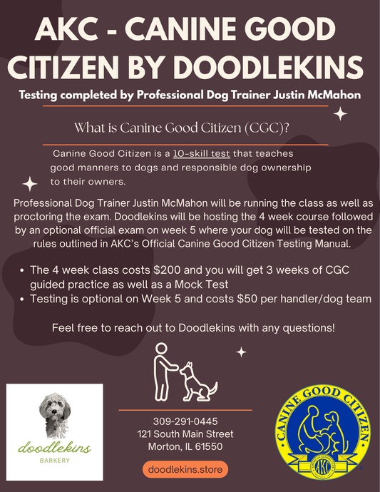AKC's Canine Good Citizen Class Tuesdays June 30 - July 28