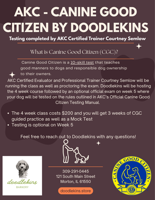 AKC's Canine Good Citizen Class November 16 - December 14