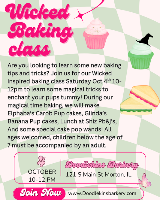 Wicked Awesome Baking class Oct 4th 10am-12pm